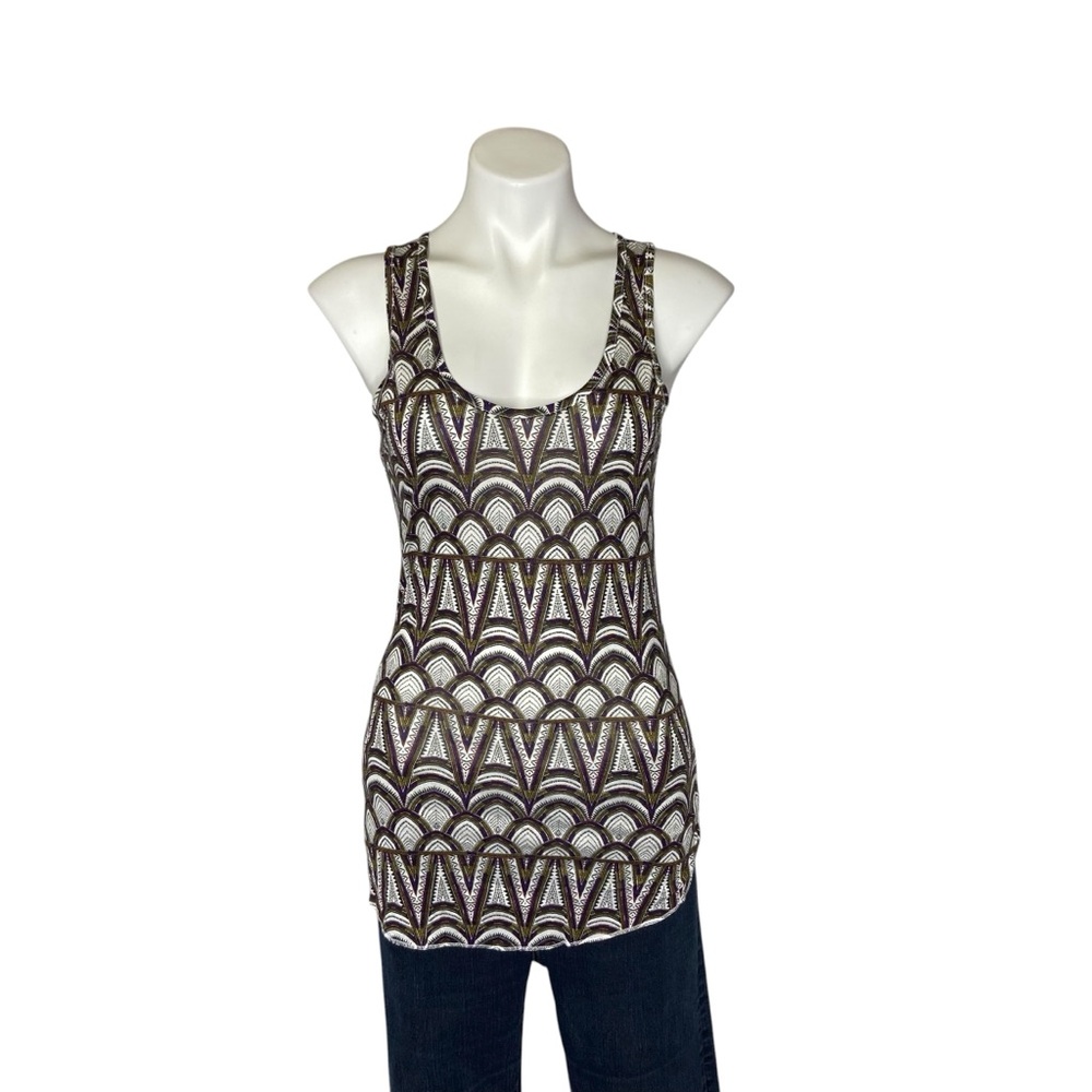 3/$20 H&M Geometric Print Tank Top Sleeveless Round Neckline Small